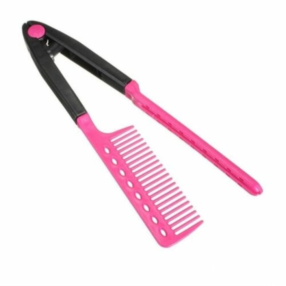 Pink Hair Straightening Comb